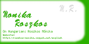 monika roszkos business card