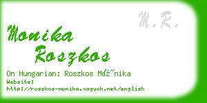 monika roszkos business card